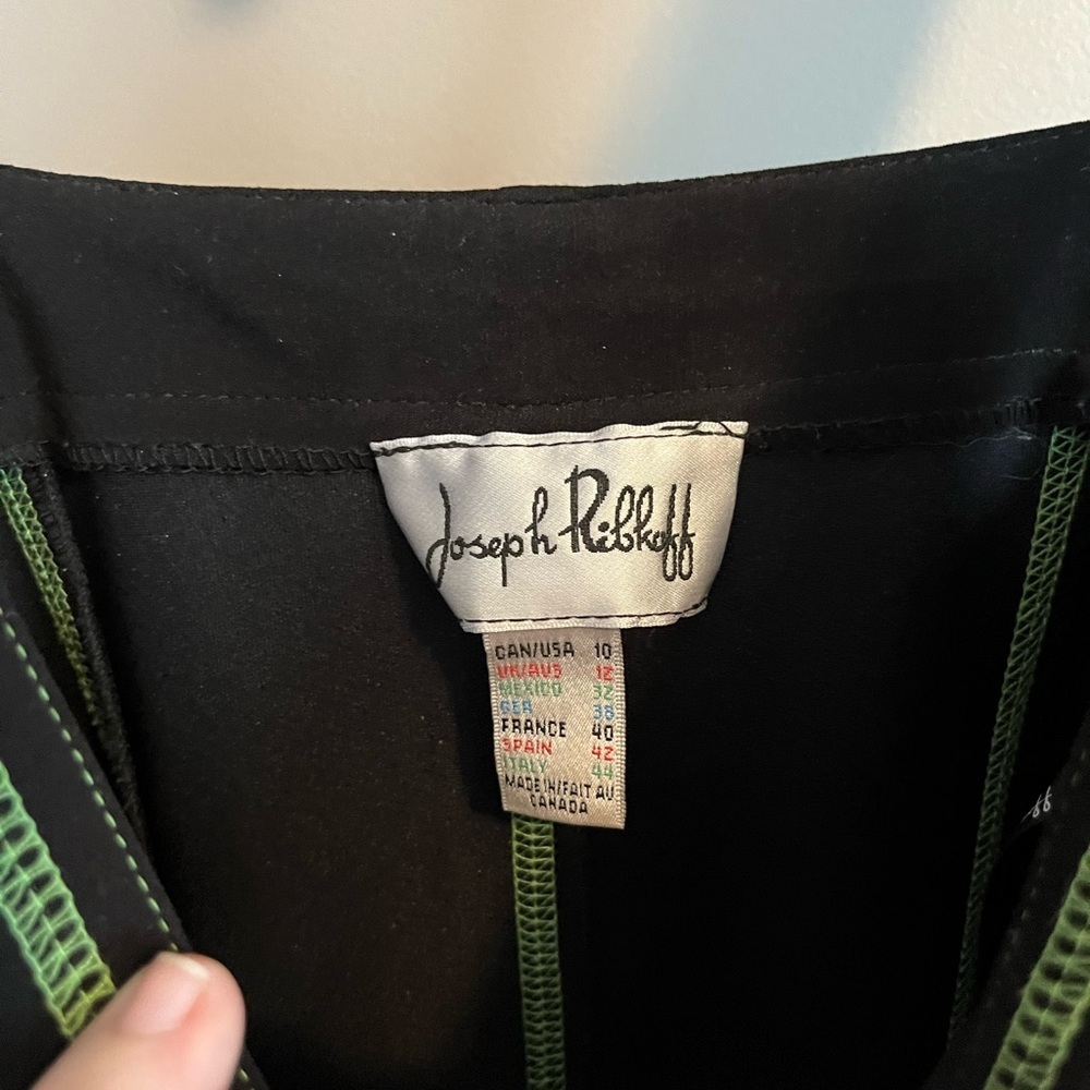 Joseph Ribkoff vampy body hugging reverse seam dress with pockets s/m see measur - Picture 6 of 7